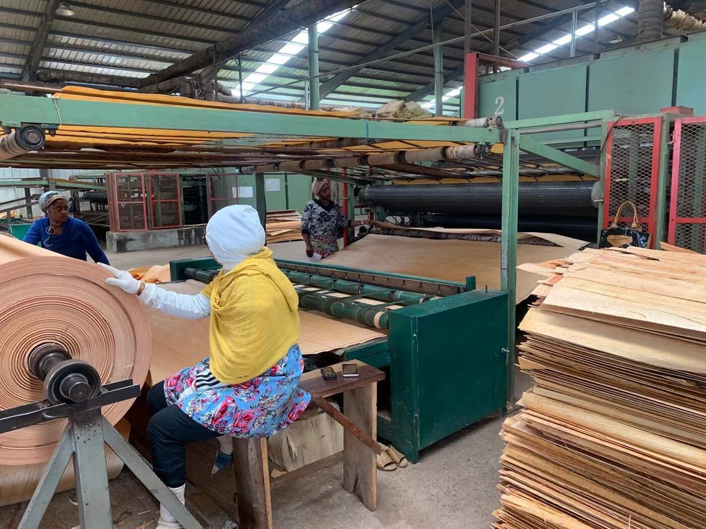 Veneer drying